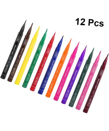 FOMIYES 24 Pcs Waterproof Liquid Eyeliner Eyeline Liquid Pencil Liquid Eyeliner Pencil Set Painted Makeup 1 count (Pack of 1) As Shownx2pcs - Buy Online on GoSupps.com