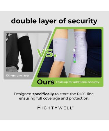 Soft Touch Double Layer PICC Line Sleeve by Mighty Well - Black, Large | PICCPerfect Cover for Comfort and Protection (1 Pack) - Buy Online on GoSupps.com
