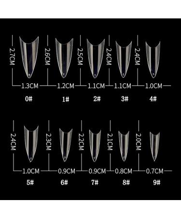 500pcs Clear Almond Shaped Nail Tips | Half Cover Acrylic Nail Professional Supplies - Buy Online on GoSupps.com
