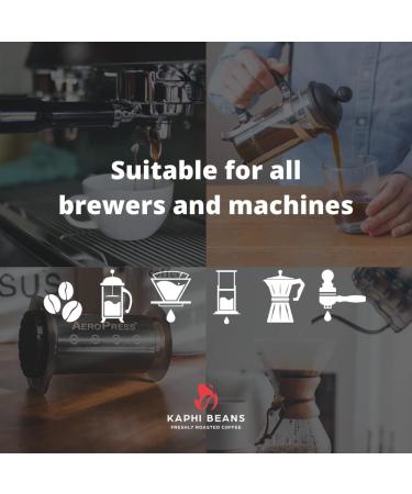 Kaphi Beans Dark Roast Rich House Blend Coffee Beans- Freshly Roasted (Filter 2kg) Filter 250 g (Pack of 1) - Buy Online on GoSupps.com