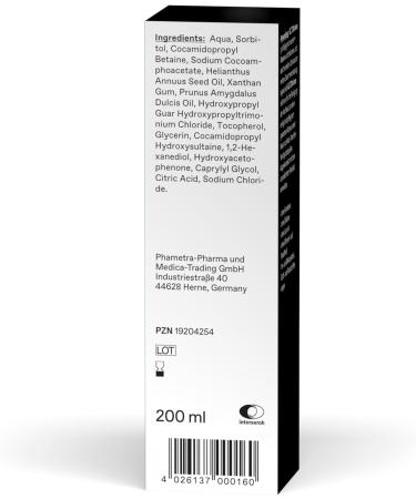  GLTZN CLEAN MED Cleansing Gel | pH Neutral 5.5 | Medical Skin Care | Gentle Cleansing for Sensitive Scalp | Free of Fragrance and Dyes | Vegan | Microplastic Free | 200 ml - Buy Online on GoSupps.com