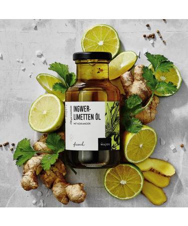 Wajos Ginger-Lime Oil 250ml - Premium Seasoning Oil for Asian Cuisine | Rapeseed & Olive Oil Blend - Buy Online on GoSupps.com