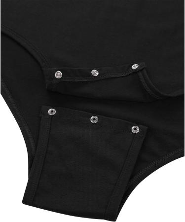 JEEYJOO Men's Black Solid One-Piece Crotch Leotard Bodysuit Pajamas - XX-Large - Buy Online on GoSupps.com