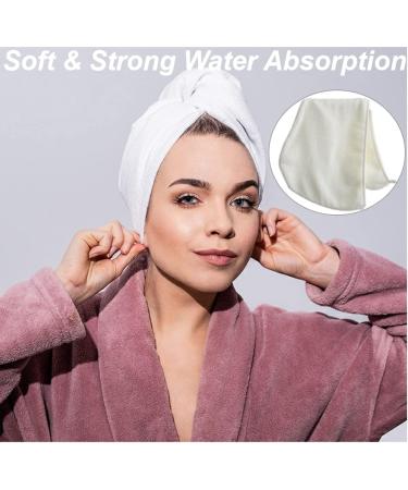 Qyiqis Hair Turban Set - 2 Quick-Dry Microfiber Towels for Women | Absorbent Shower Hood with Button | Ideal for All Hair Types - Buy Online on GoSupps.com