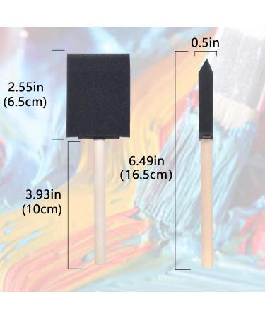 16 Pack Foam Paint Brushes & Sponges Set for Painting and Staining - Black - Buy Online on GoSupps.com