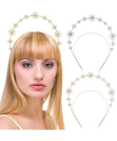 hgnxa Crown Headband Double Layer Hand-making Thin Hair Hoop Hairband Wedding Accessories Alloy for Women Girls Gold - Buy Online on GoSupps.com