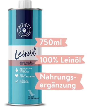 Buy Pets Deli Pure Linseed Oil for Dogs - Premium Omega-3 Food Additive 750ml | International Shipping - Buy Online on GoSupps.com