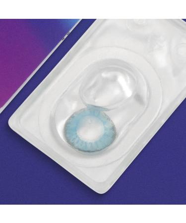 Shop Glamlens Flora True Sapphire Blue - High-Coverage Natural Colored Contact Lenses | Silicone Hydrogel | Dia 14.50 | 1 Pair (2 Pieces) | International Shipping Available - Buy Online on GoSupps.com