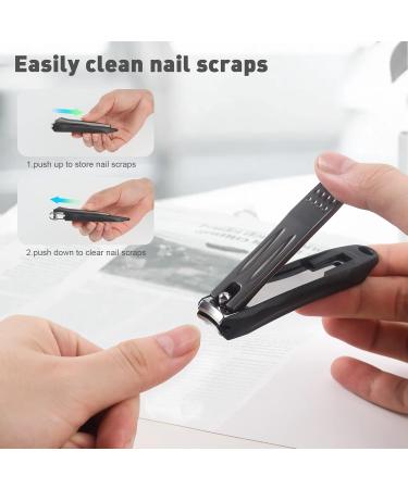 Bezox Nail Clipper with Catcher & Built-in File - Splash-Free Finger Nail Cutter for Perfect Manicure | International Shipping Available - Buy Online on GoSupps.com