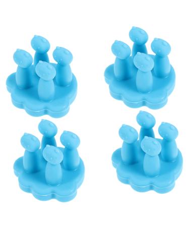 Zerodeko 16 pc silicone hooks for pets toothbrush wall hooks for bathroom toothpaste holders towel holder heavy-dt wardrobe clothes Robust pebble hook hook umbrella 4.2x4x3.3cmx4pcs bluex4stk