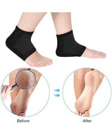 Foot Care Heel Cushion - Gel Protection Socks for Heel Spur & Plantar Fasciitis | Heel Gel Pillows for Men & Women (Black) - Buy Online on GoSupps.com