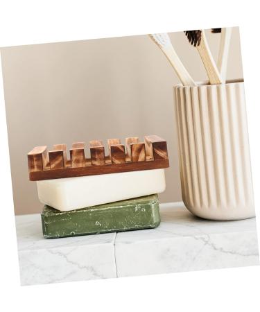 Amosfun 6 Pcs Wooden Soap Dish Coaster Holder Sink Sponge Holders Wooden Stand Toilet Soap Shower Soap Dish Wood Soap Case Shower Rod Holders Sponge Soap Sponge Sink Holder Hollow Soap Box - Buy Online on GoSupps.com