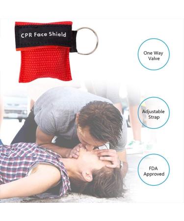 YZPACC HLW-Mask - Disposable Emergency Facial Protection Mask with Breathing Valve - 30 Pack - Ideal for First Aid & AED Training - International Shipping Available - Buy Online on GoSupps.com