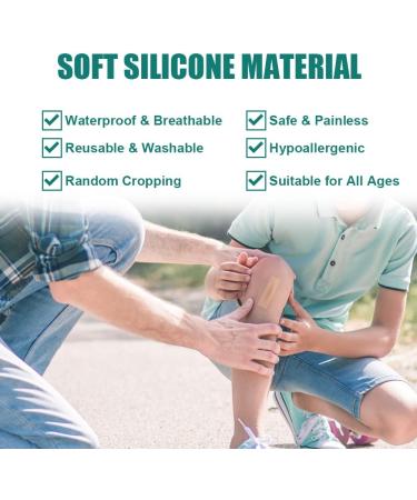 ACWOO Silicone Scar Sheets (1.6 x 40 1M) - Professional Reusable Soft Tape for Scar Removal - C-Section, Surgery, Burn, Keloid, Acne - Painless New and Old Scar Treatment - Buy Online on GoSupps.com