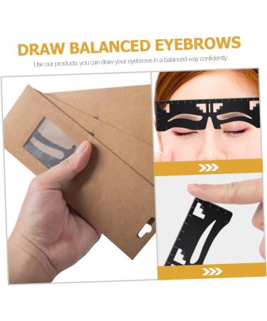 Mikinona Metal Stencils Eyebrow Design Eyebrow Card Eyebrow Template Eyebrow Stencil Measuring Tool Eyebrow Shape Gold - Buy Online on GoSupps.com