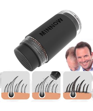 MINNOW Keratin Hair Building Fibers 16g Black - Hair Loss Concealer for Thinning Hair - Buy Online on GoSupps.com