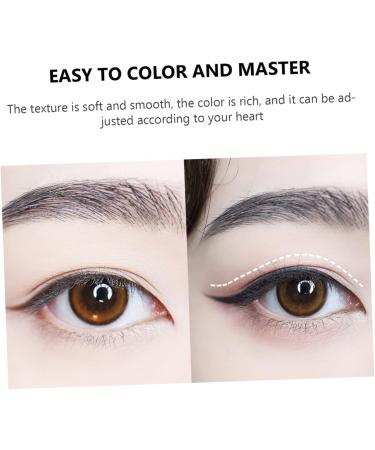 POPETPOP 2pcs Black Waterproof Eyeliner Blackest Eyeliner Eyeshadow Cream Eye Shadow Glitter Powder Lasting - Buy Online on GoSupps.com
