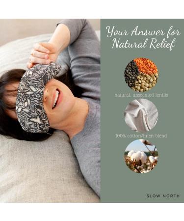 Slow North Eye Mask - Handmade in USA for Better Sleep, Eye Strain, Migraine Relief - Mystical Mushroom Design - Buy Online on GoSupps.com