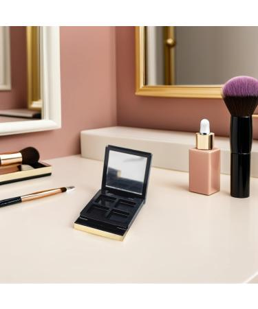 WOONEKY Palette de Maquillage Vide Cases avec Miroir Int gr Bo te Compacte Noire avec Couvercle Rabattable pour Fards Paupi res Blush Rangement Portable pour Voyage et Usage - Buy Online on GoSupps.com