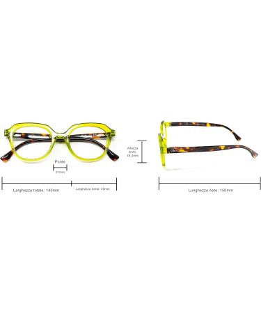 Gian Marco Venturi Women's Ferrara Reading Glasses - Green - Stylish M Size Eyewear for International Shipping - Buy Online on GoSupps.com