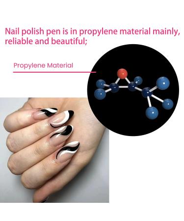 Hearnfox Nail Art Pen 3D Graffiti Drawing Dotting Paint Waterproof Polish Marker DIY Decor - Blue - Buy Online on GoSupps.com