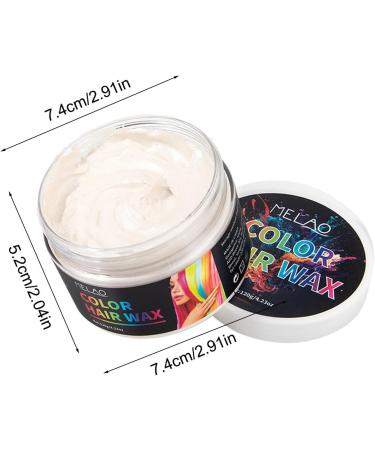 Temporary Hair Color WaxNatural Hair Styling Wax 423oz Natural Fast No Allergies Washable Effective Temporary Hair Color Cream for Kids Halloween Man Woman Youngwier White - Buy Online on GoSupps.com