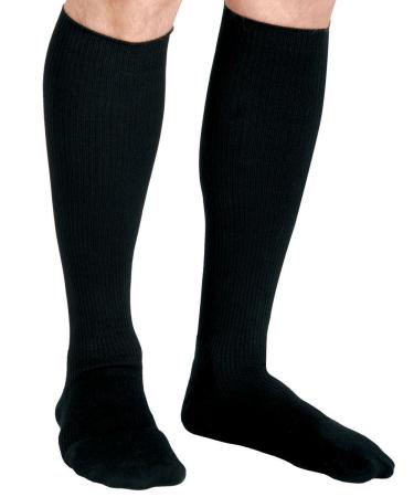 Medline CURAD Knee High Compression Socks 15-20 mmHg Black Size B (M) for Varicose Veins & Edema Relief