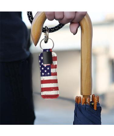 SCRAWLGOD 2Pcs Chapstick Keychain Holder - American Flag Lip Balm Holder - Buy Online on GoSupps.com