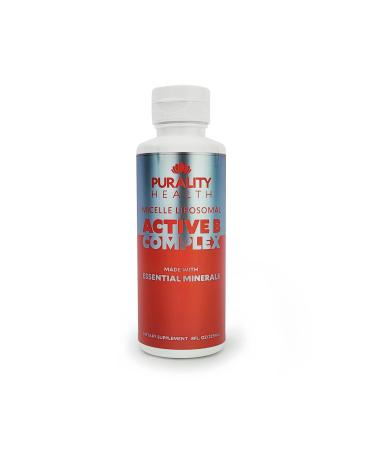 Vitamin B Complex Liquid Supplement Purality Health Liposomal Enhanced Absorption B1 B2 B3 B5 B6 B12 & Biotin + Essential Minerals 15 Day Supply