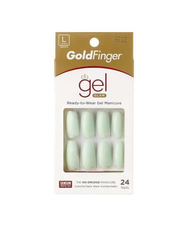 GoldFinger Full Cover Press On Nails - Long Length GC12 (24 Nails) - Buy Online on GoSupps.com