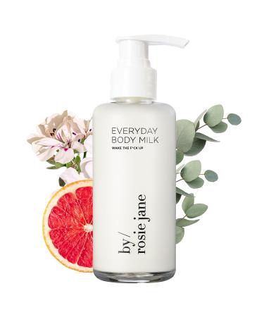 By Rosie Jane Wake Up Body Milk - Hydrating Toner & Body Moisturizer to Help Even Skin Tone - Infused with Soothing Aloe Vera and Turmeric Root to Promote Anti-Aging (5 Ounce)