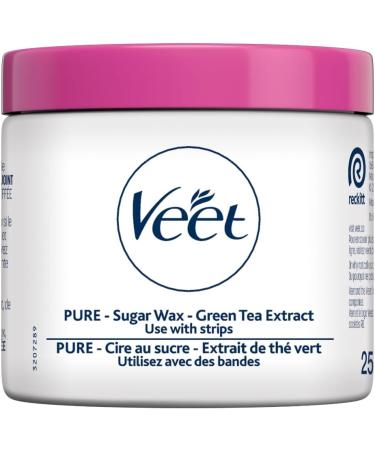 Veet PURE Sugar Wax Kit Body & Face Green Tea Designed to Use at Home 250mL White - Buy Online on GoSupps.com