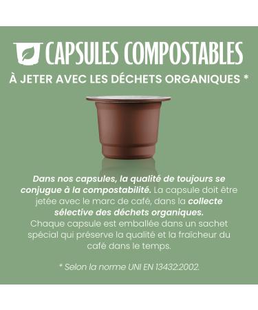 Caff Vergnano 1882 - spresso Capsules Caf Compatibles avec Nespresso et Compostables Decaffeinato - Pack de 50 Capsules - Buy Online on GoSupps.com
