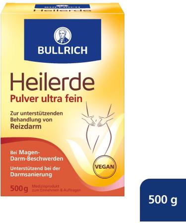 Bullrich Heilerde Pulver Ultra Fein - Vegan Gastrointestinal Relief & Intestinal Support | 500g (2 Pack) - Buy Online on GoSupps.com