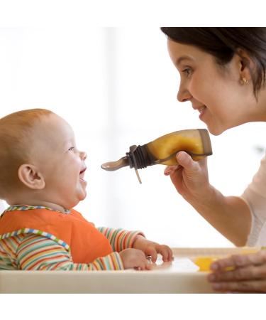 Haakaa Silicone Baby Food Spoon | Squeeze Feeding Spoon with Dust Cover | Compatible with Baby Food Feeder, Yummy Pouches, and Milk Storage Bags - Buy Online on GoSupps.com