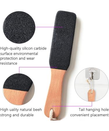 TOPMEET Foot File - Callus Remover & Pumice Stone for Dead Skin, Corns & Cracked Feet - Shower Pedicure Tool with Black Silicon Carbide - Buy Online on GoSupps.com