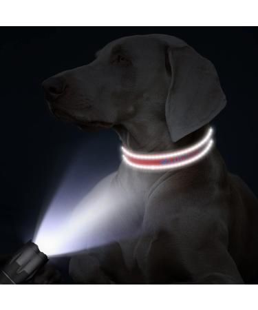 Tagme Personalized Large Dog Collar | Embroidered Reflective Nylon | Custom Pet Name & Phone Number | 1 Pack Red - Buy Online on GoSupps.com