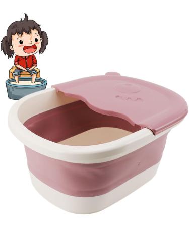 Bassin de Bain de Pieds Pliable Baignoire Portable avec poign e et Couvercle Seau Multifonction en Plastique pour Enfants (Rose) - Buy Online on GoSupps.com