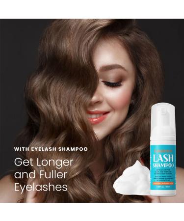 Louimes Eyelash Shampoo 1.69Fl Oz - Alcohol Free Korean Foaming Cleanser for Salon & Home Use | pH 6 No Paraben Professional Eye Care - Buy Online on GoSupps.com