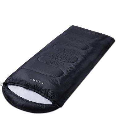 Coolzon Lightweight Backpacking Sleeping Bag for Adults & Kids | All-Season Camping & Hiking | 86.6in x 30in | Black - Buy Online on GoSupps.com