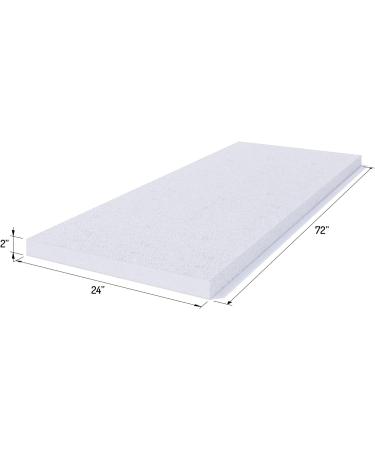 High Density Upholstery Foam Cushion Replacement - 2x24x72 (1 Pack) - Buy Online on GoSupps.com