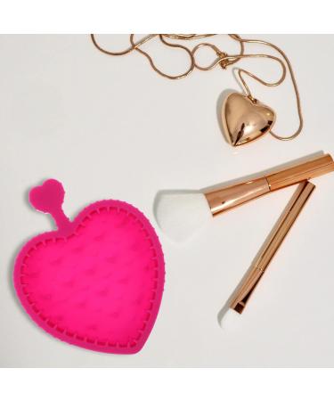 Beaupretty Heart-Shaped Makeup Brush Cleaning Pad | Silicone Cleaner Mat for Cosmetic Brushes & Palettes - Perfect Grooming Tool - Buy Online on GoSupps.com