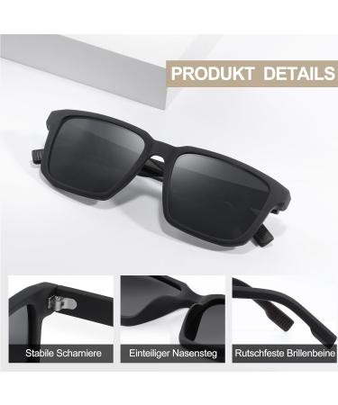 Wrimen Polarized Sunglasses for Men - Retro Classic UV400 Protection Black Frames & Gray Lenses - Perfect for Travel & Camping - Buy Online on GoSupps.com