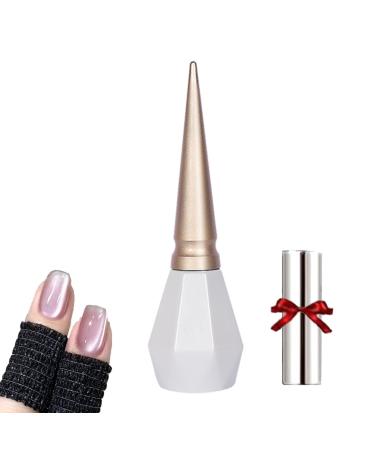 Rolita Gel Polish Rolita Nail Polish Cat Eye Gel Nail Polish Nude Ice-Clear Jade Gel Glitter Crystal Gel Nail Polish with Magnet Crystal Cat Eye Gel Polish Silver (Y-32)