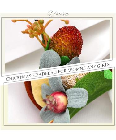 Unicra Christmas Flower Antlers Headband for Women & Girls - Elk Deer Animal Horns Hairpiece for Halloween - Buy Online on GoSupps.com