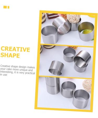 Zerodeko 12 Pcs Mousse Circle Mousse Making Molds Cheese Baking Ring Mold Non-Stick Baking Plate Round Art Baking Pan Round Cake Pan Cake Ring Mold Stainless Steel Household Micro-Wave Oven Silver 6x2pcs 6X6X5CMx2pcs - Buy Online on GoSupps.com