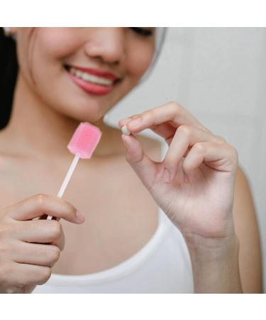 Healifty 100-Piece Disposable Cotton Swabs for Oral Hygiene | Neutral Foam Mouth Care Sticks | Comfort & Clean Health (Pink) - Buy Online on GoSupps.com