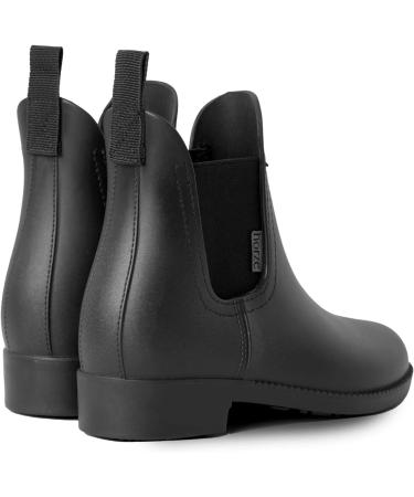 Horze Bonn Rubber Paddock Boots Black EU 42 - Durable and Stylish Horse Riding Footwear - Buy Online on GoSupps.com
