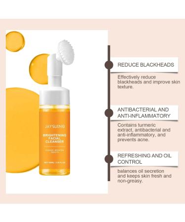Organic Turmeric Facial Cleanser | Best Foaming Face Wash for All Skin Types - Gentle & Effective - Buy Online on GoSupps.com