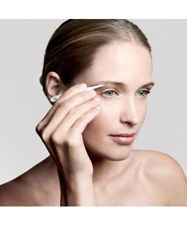 Premium Stainless Steel Eyebrow Tweezers - Precise Hair Removal 90mm Silver Straight - Buy Online on GoSupps.com